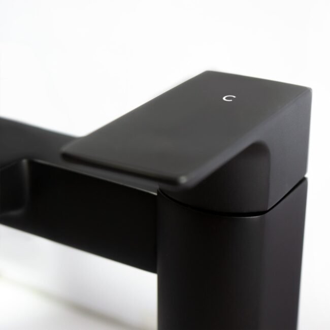 Astra Contemporary Bridge Deck Mounted Bath Filler Tap Matte Black - Image 7