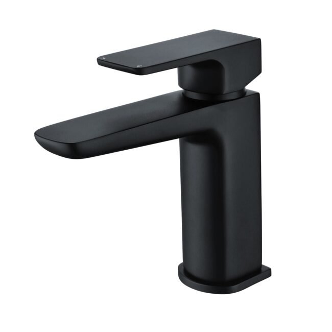 Astra Modern Matte Black Cloakroom Basin Single Lever Tap - Image 4