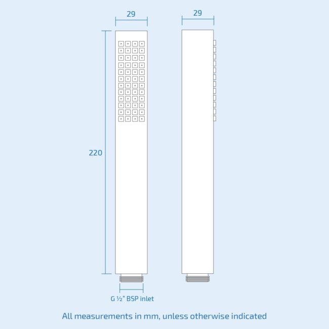 Rectangle Handheld Pencil Handset Matte Black - Image 3