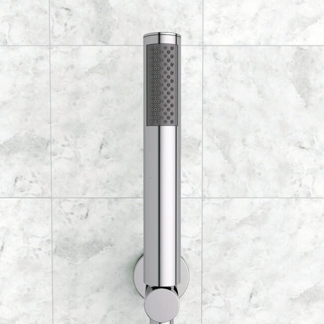 Flora 3 Dial 3 Way Round Set - Shower Head. Handset And Bath Filler Spout - Image 8