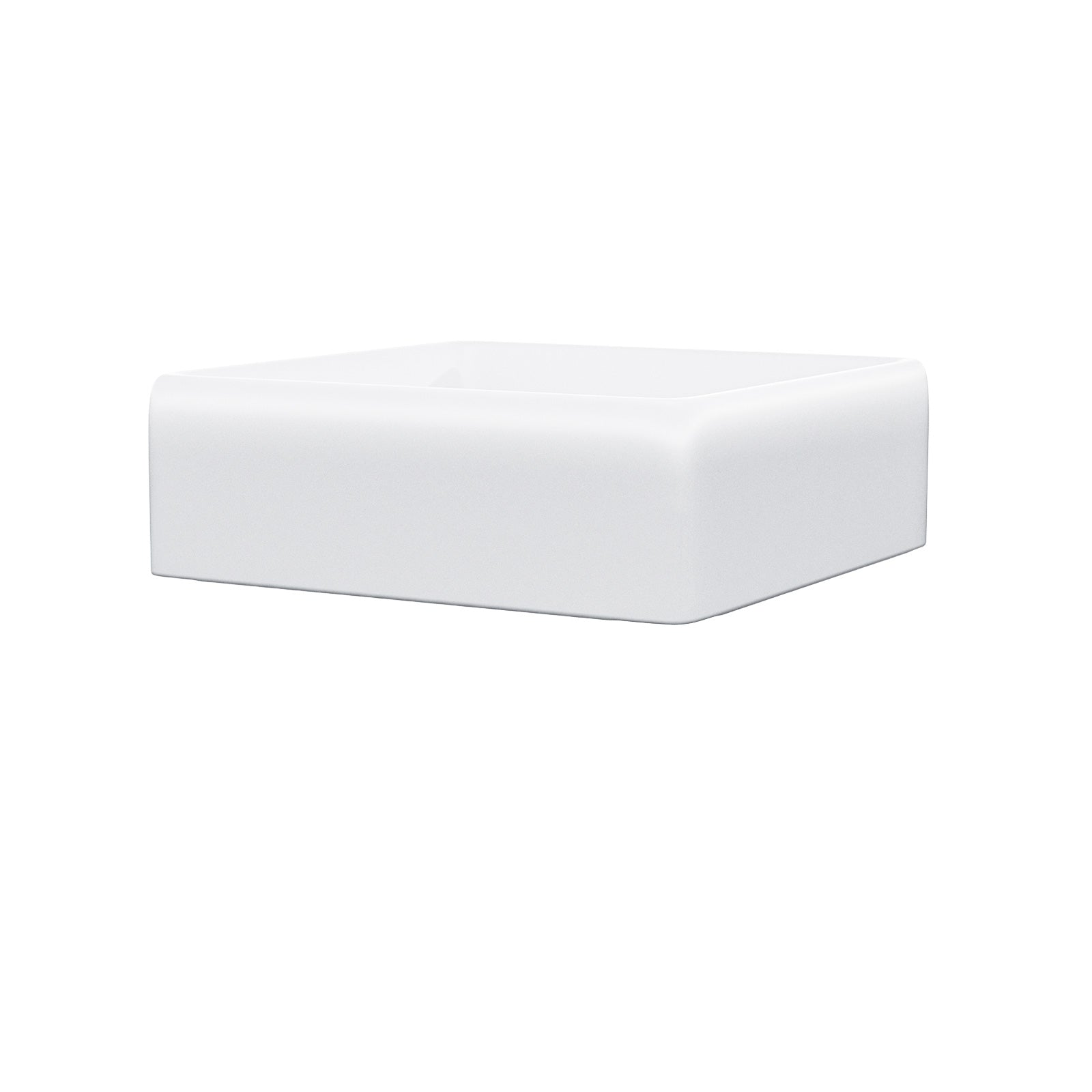 Leven 385 X 385mm Cloakroom Square Stand Alone Counter Top Basin Sink - Image 6