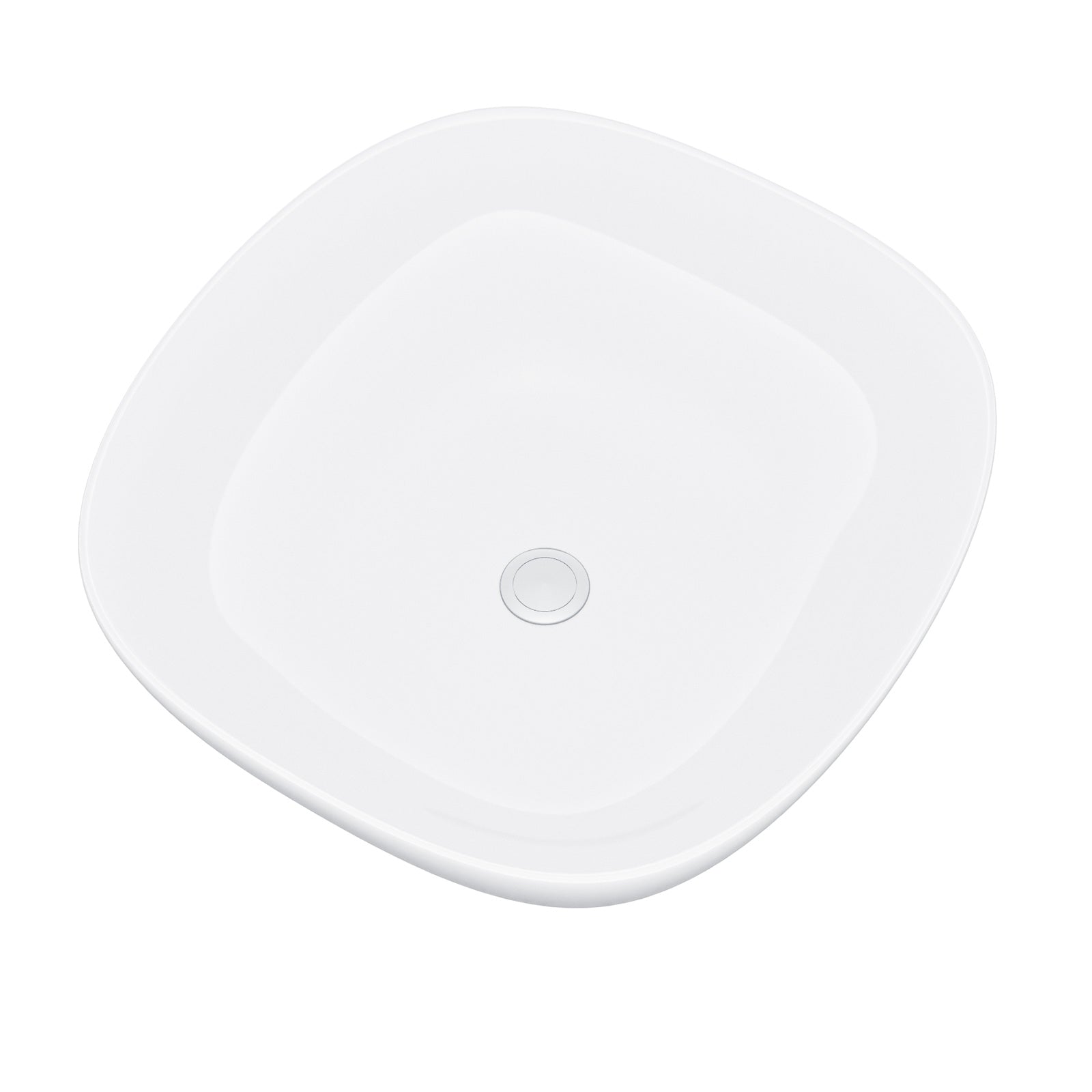 Etive 410mm Square Rounded Cloakroom Counter Top Basin Sink Bowl - Image 5