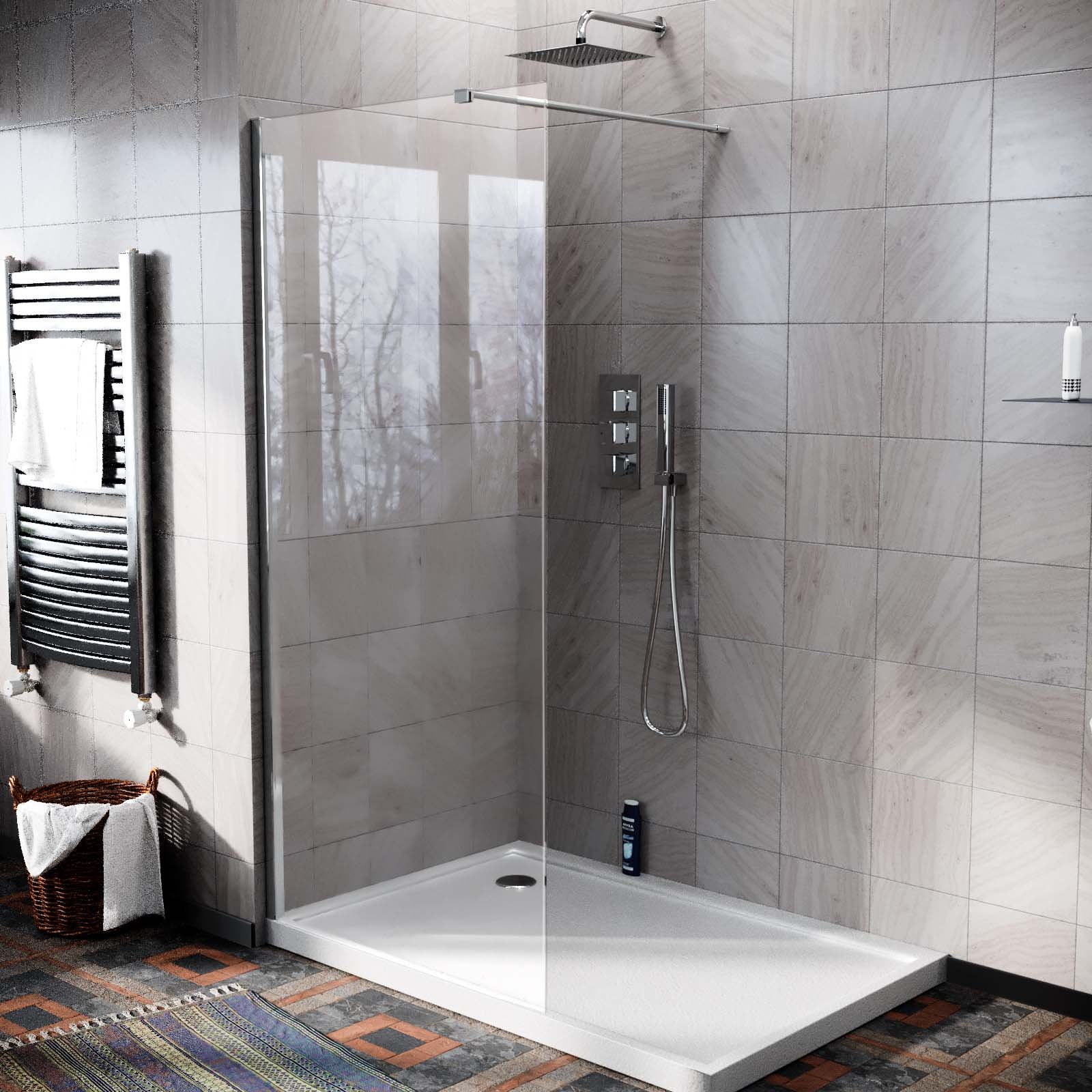 900 Side Panel Shower Enclosure 5mm Safety Glass