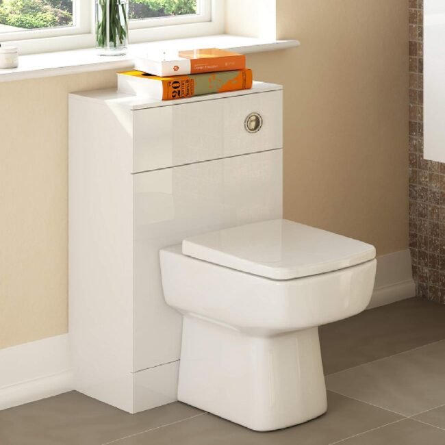 Turin High Gloss White 502mm x 260mm WC Unit - Image 3