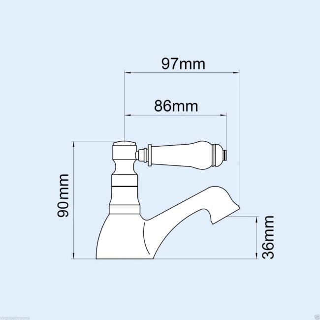 Imperior Traditional Bathroom Set Of Twin Basin Taps & Twin Bath Filler Taps - Image 6