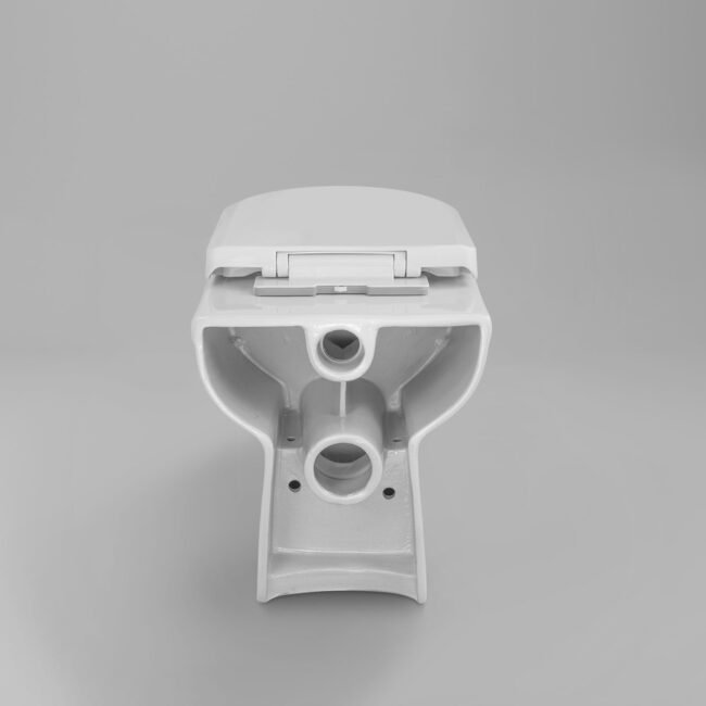 Melbourne Back To Wall Vitreous Ceramic Modern White Toilet Pan. Soft Close Seat - Image 7