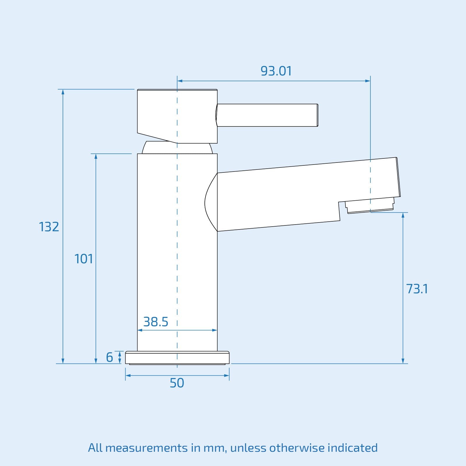 Nanuya Nes Home Matte Grey 400mm Cloakroom Vanity Basin Unit Mixer Tap & Waste - Image 10