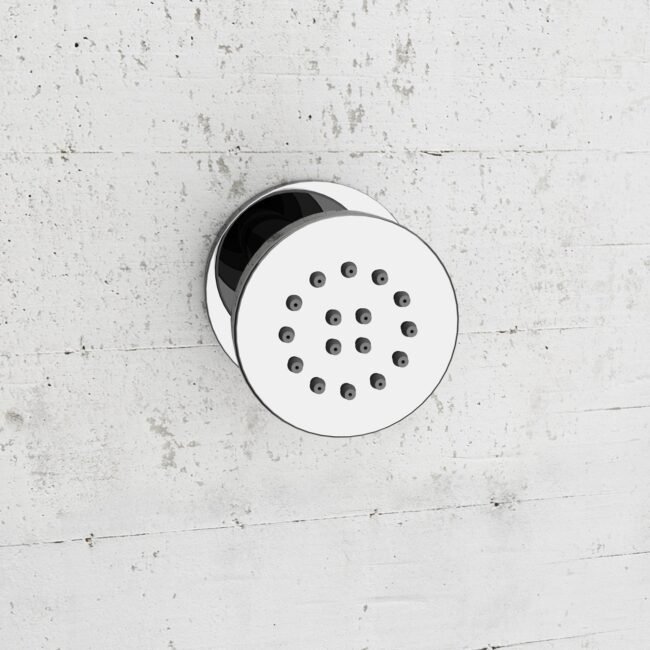 Chrome Round Bathroom Shower Mixer Massage Body Jets Brass - Image 2
