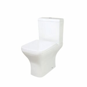 White Modern Open Back Pan Toilet WC Including Cistern & Seat