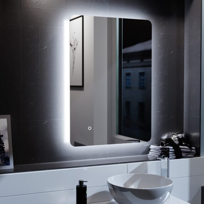 Lawerence  LED Illuminated Rectangular Demister Mirror 500 X 700mm - Image 3
