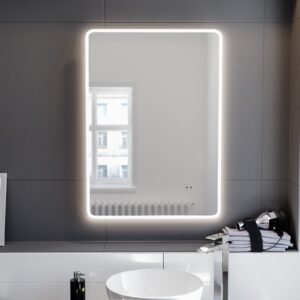 Motion Sensor Bathroom LED Mirror Shaver Socket Demister 500 x 700mm