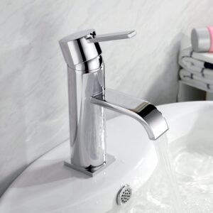 Urban Modern Design Waterfall Chrome Single Lever Mono Mixer Basin Tap