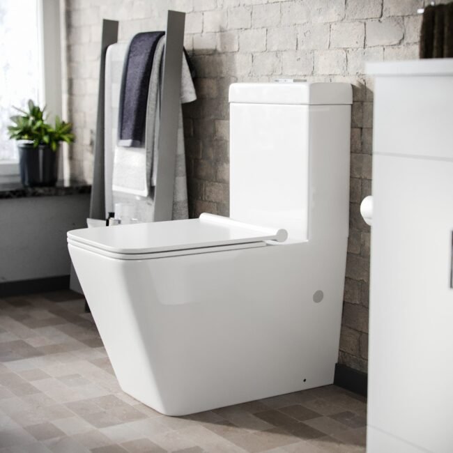 Norman Square Cloakroom Close Coupled WC Toilet - Image 4