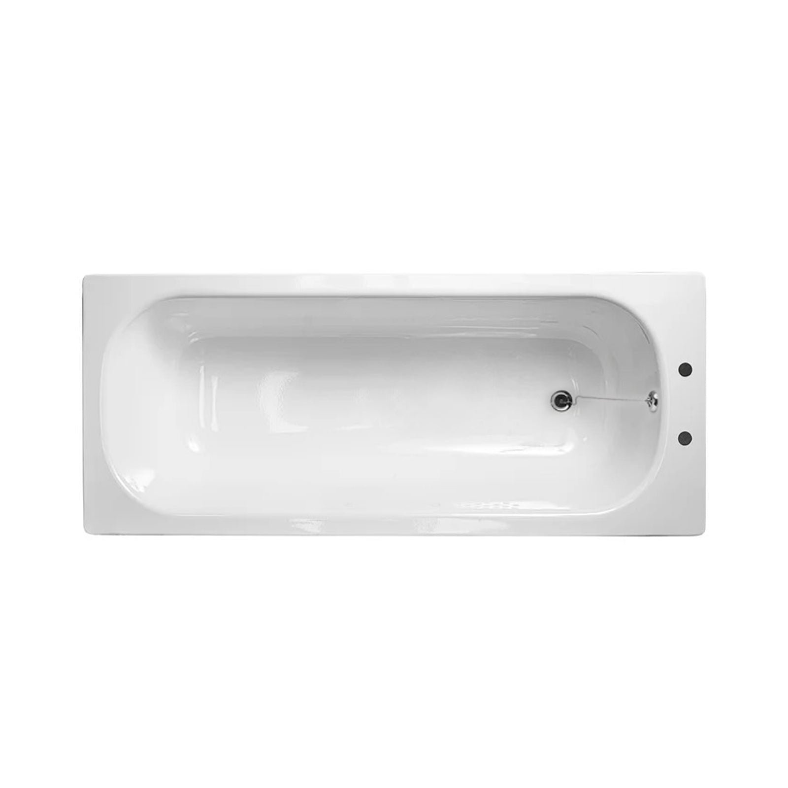 Dylan Premium 1600 x 700mm Steel Enamel Bath. 2 Tap Holes. Waste & Overflow