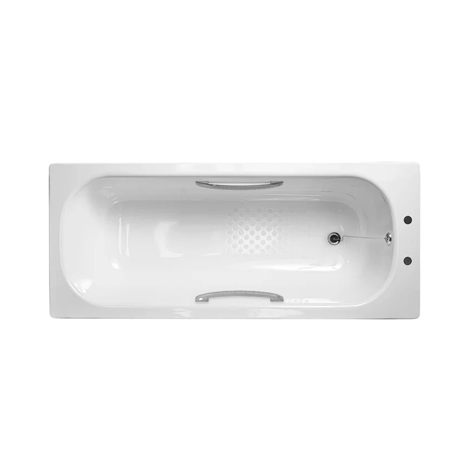 Dylan Premium 1500 x 700mm 2TH Steel Enamel Bath. Handles & Anti Slip Base