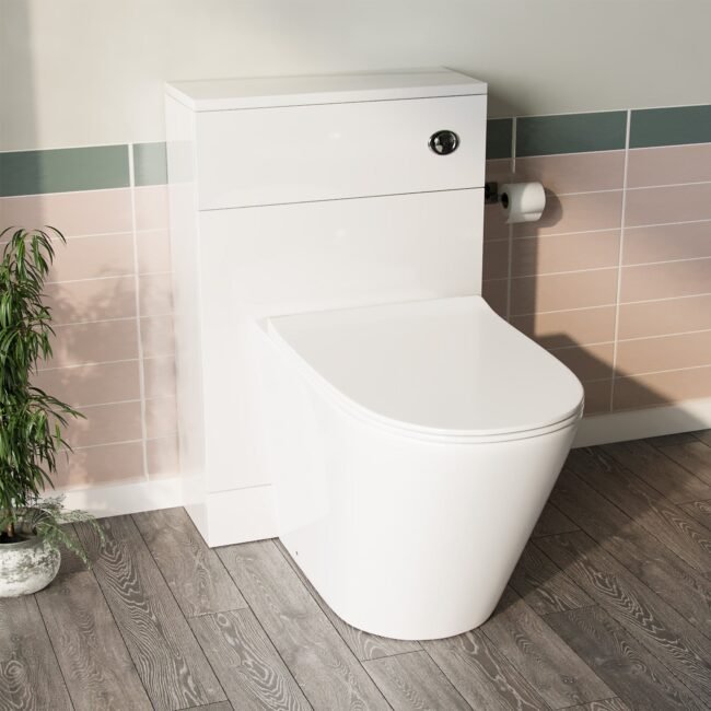 Ellis Back To Wall WC Toilet with Concealed Cistern Bathroom Unit - Image 4