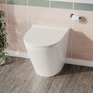 Rimless Round Back To Wall Pan With Soft Close Toilet Seat