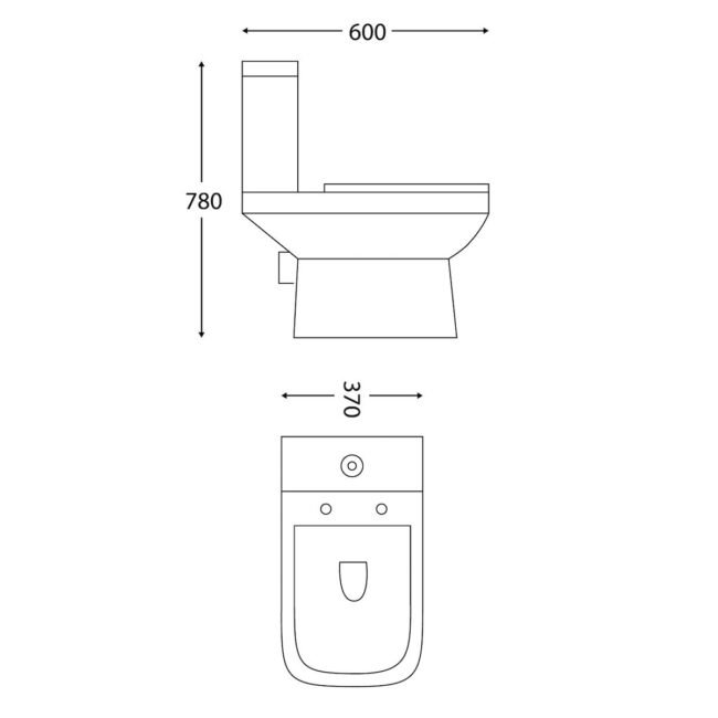 White Modern Open Back Pan Toilet WC Including Cistern & Seat - Image 5