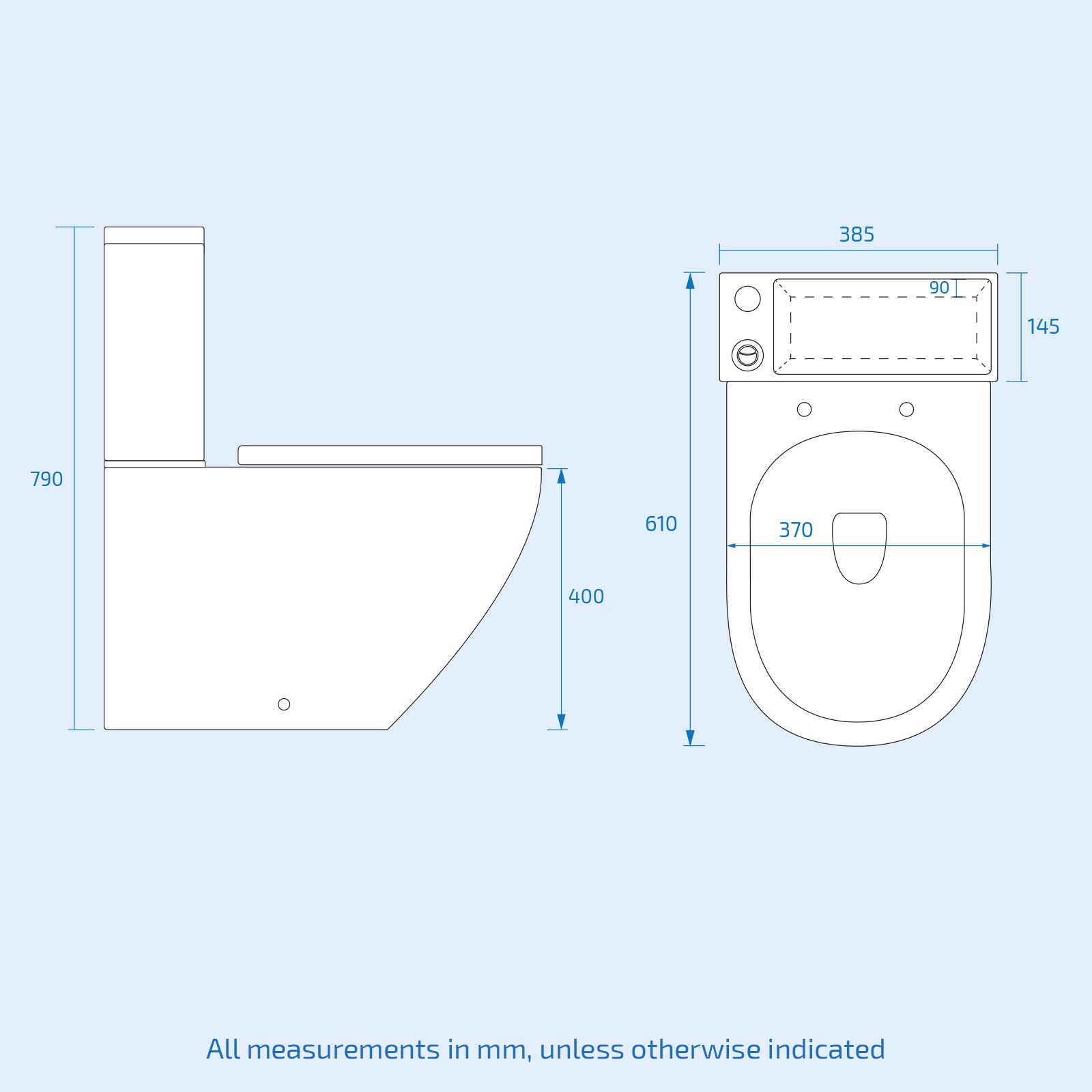 Pilton 2 in 1 Close Coupled Pan. Cistern. Seat & Boston Basin Mono Mixer Tap - Image 10