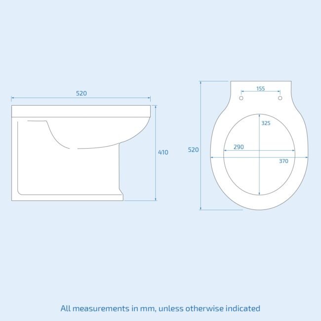White Modern Back To Wall Rimless Toilet with Seat Cover - Image 6