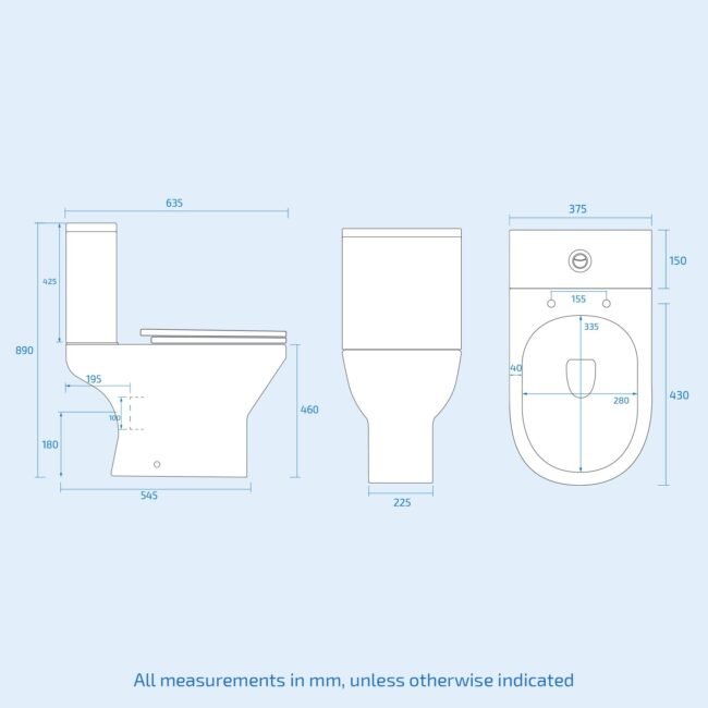 Alaska Matte Grey 500mm Basin Vanity & Close Coupled Toilet Set - Image 8