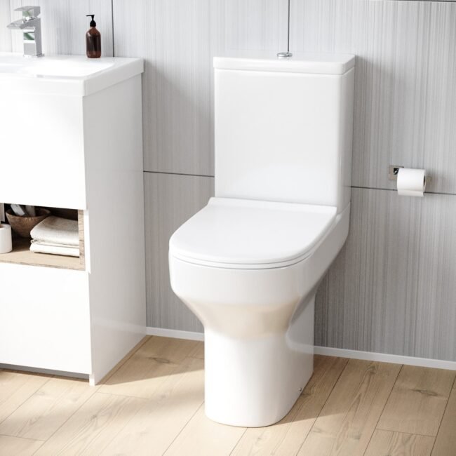 Modern Comfort Height Close Coupled Toilet Cistern & Soft Close Seat - Image 2
