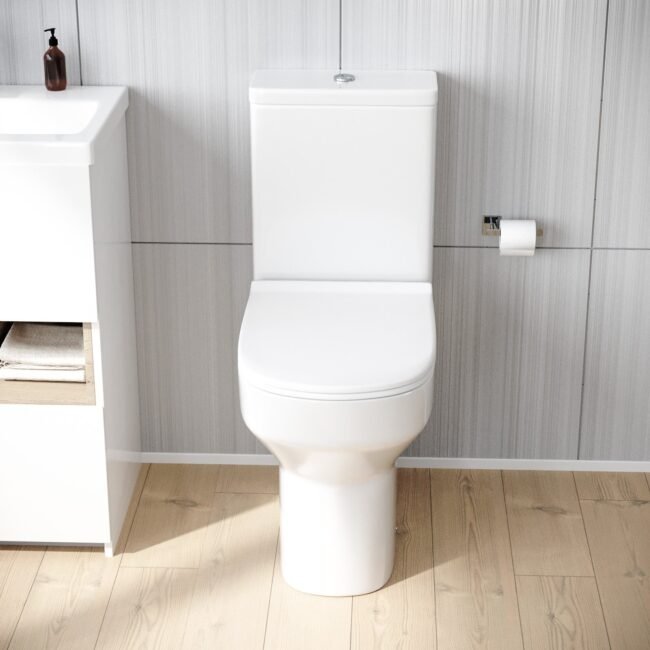 Modern Comfort Height Close Coupled Toilet Cistern & Soft Close Seat - Image 4