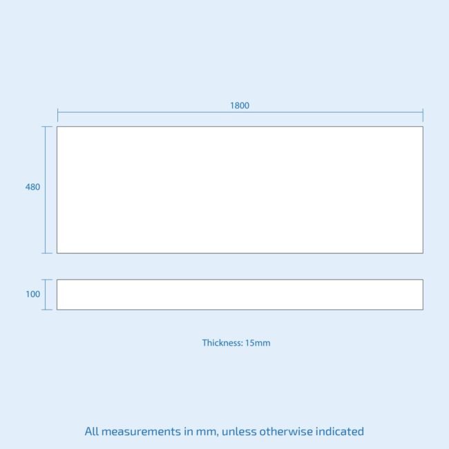 White 1800mm Gloss Bath Front Panel PVC & 15mm Plinth - Image 5
