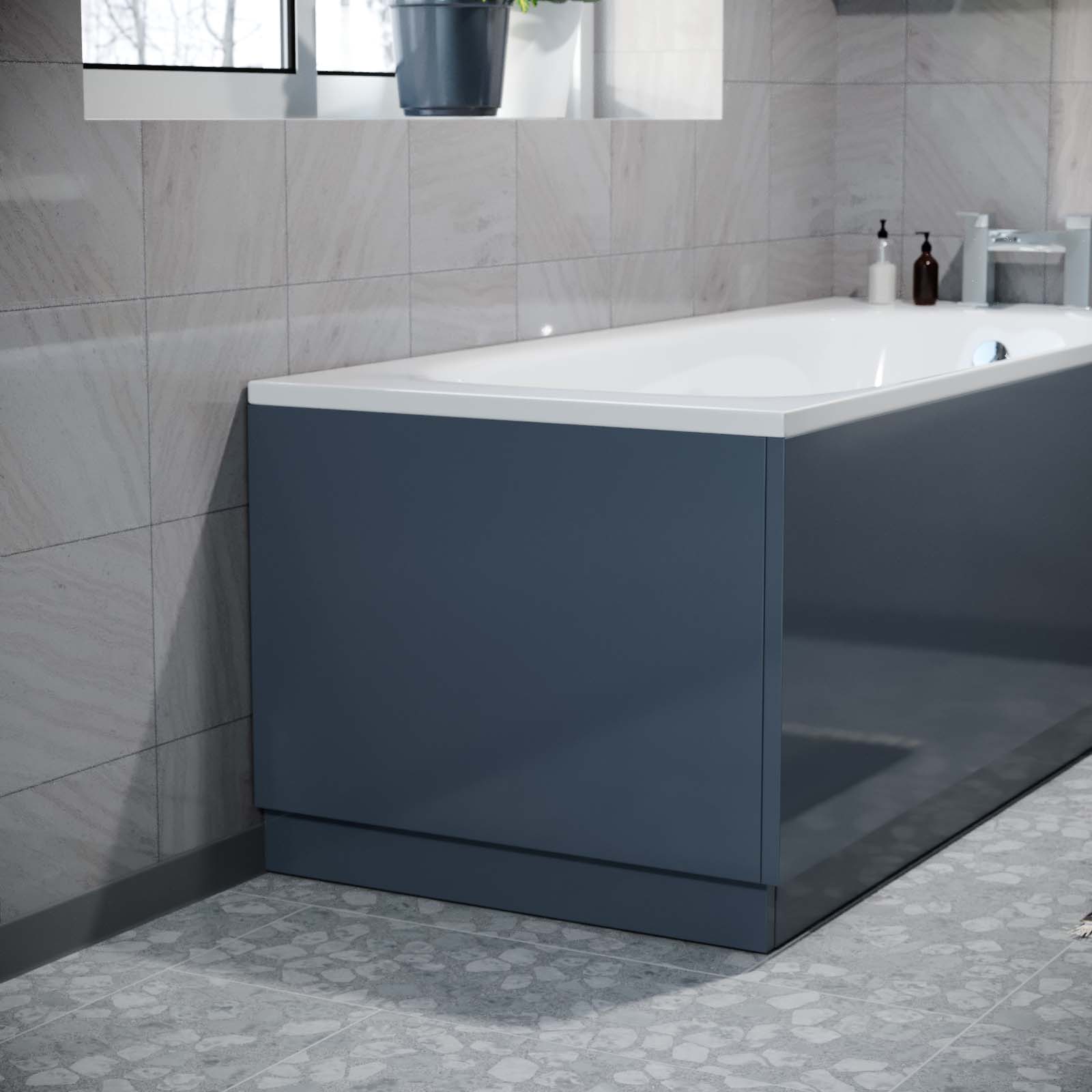Gorge Modern 1800mm Dark Grey High Gloss PVC Front & End Panel + Plinth - Image 3