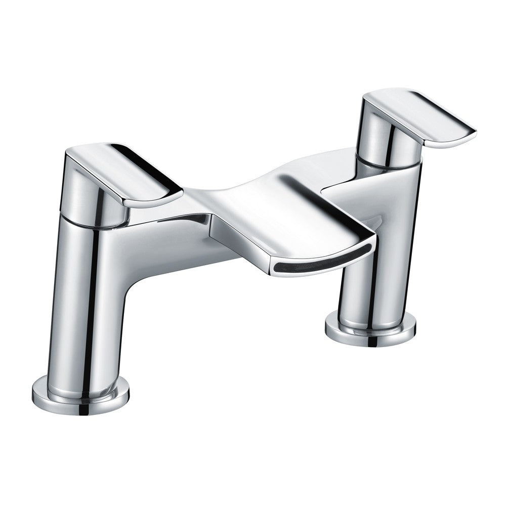 Centa Modern Waterfall Bathroom Basin Sink Mixer Tap & Deck Mounted Bath Filler Tap + Free Basin Waste - Image 7
