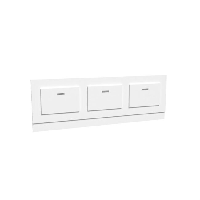 White 1800mm Storage Magnetic Door Durable PVC Front Bath Panel - Image 8