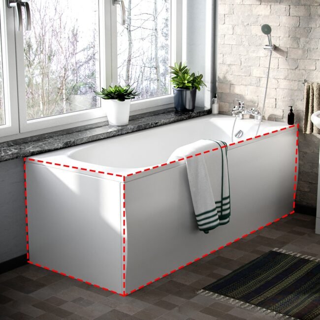 Ellen Bath Suite 1700mm Bathtub. 650mm White Basin Vanity & Close Coupled Toilet - Image 6