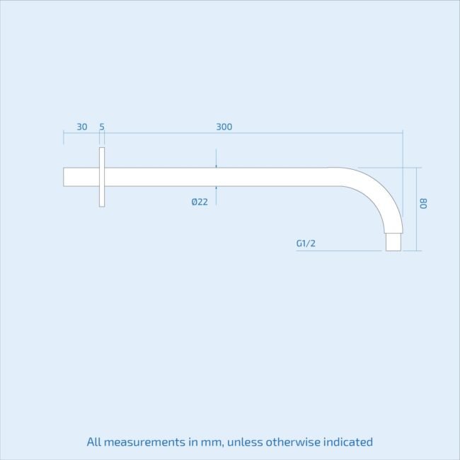 Lily Ultra Thin 2 Dial 1 Way Concealed Thermostatic Shower Mixer And 300 Mm Overhead Shower Head - Image 11