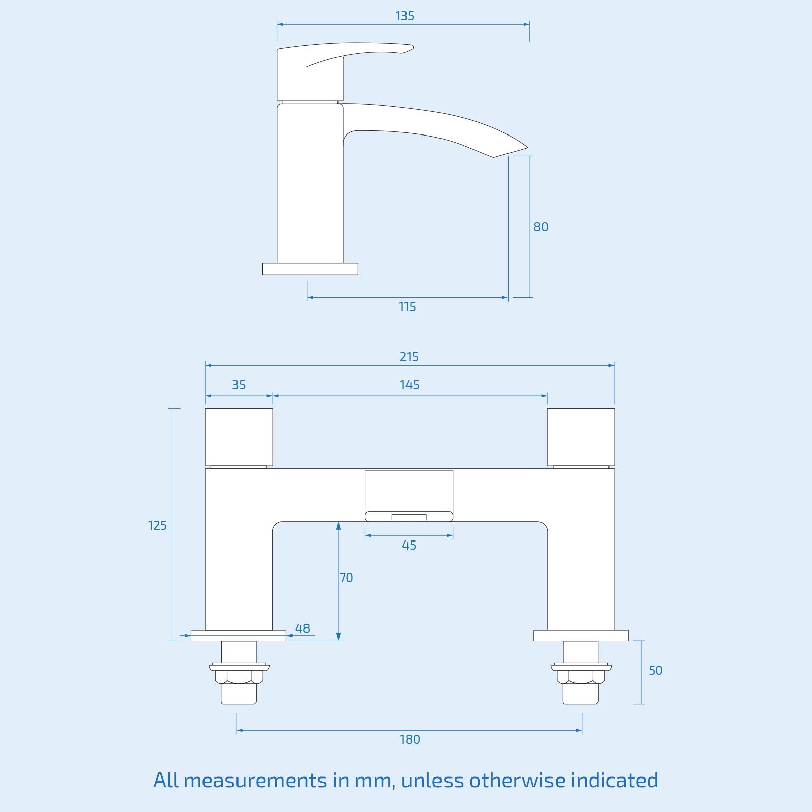 Vago Bathroom Sink Basin Mono Mixer Bath Filler Shower Black Matt Brass Tap & Waste - Image 10