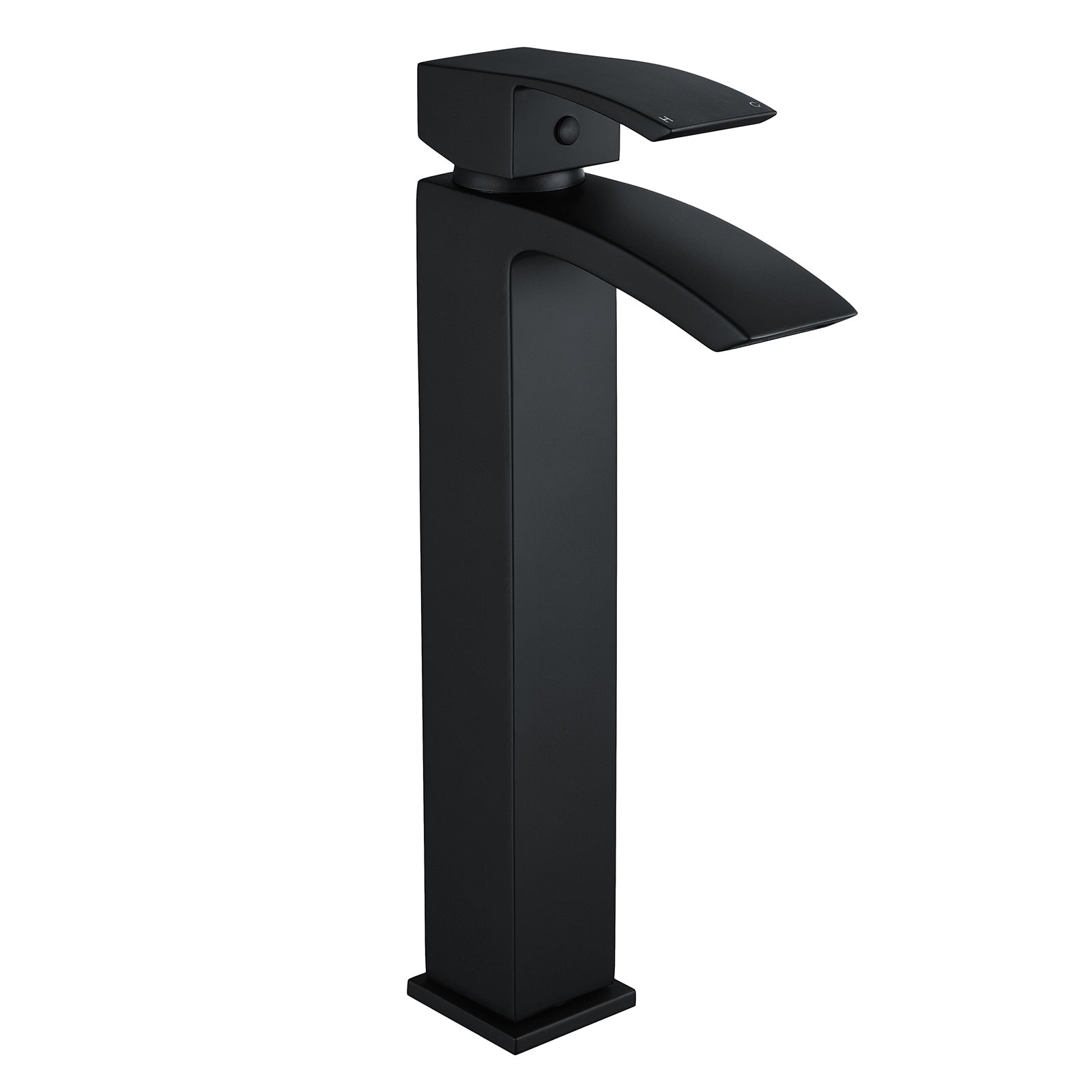 Arke Modern Extended Matte Black Design Countertop Basin Mono Mixer Tap - Image 3
