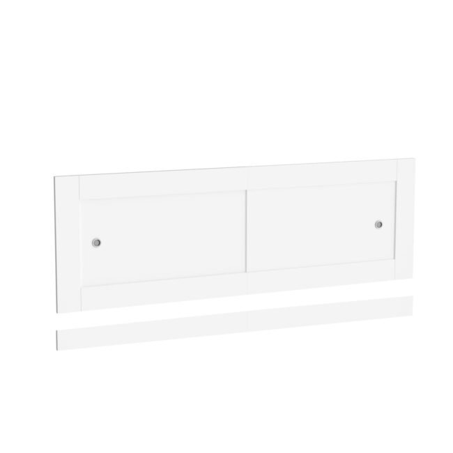 White PVC 1800mm 2 Sliding Doors Bath Front Panel - Image 4