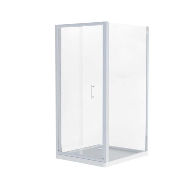 Jupiter Chrome Framed Shower Bi-Fold Door. Side Panel Enclosure & Tray - Image 5
