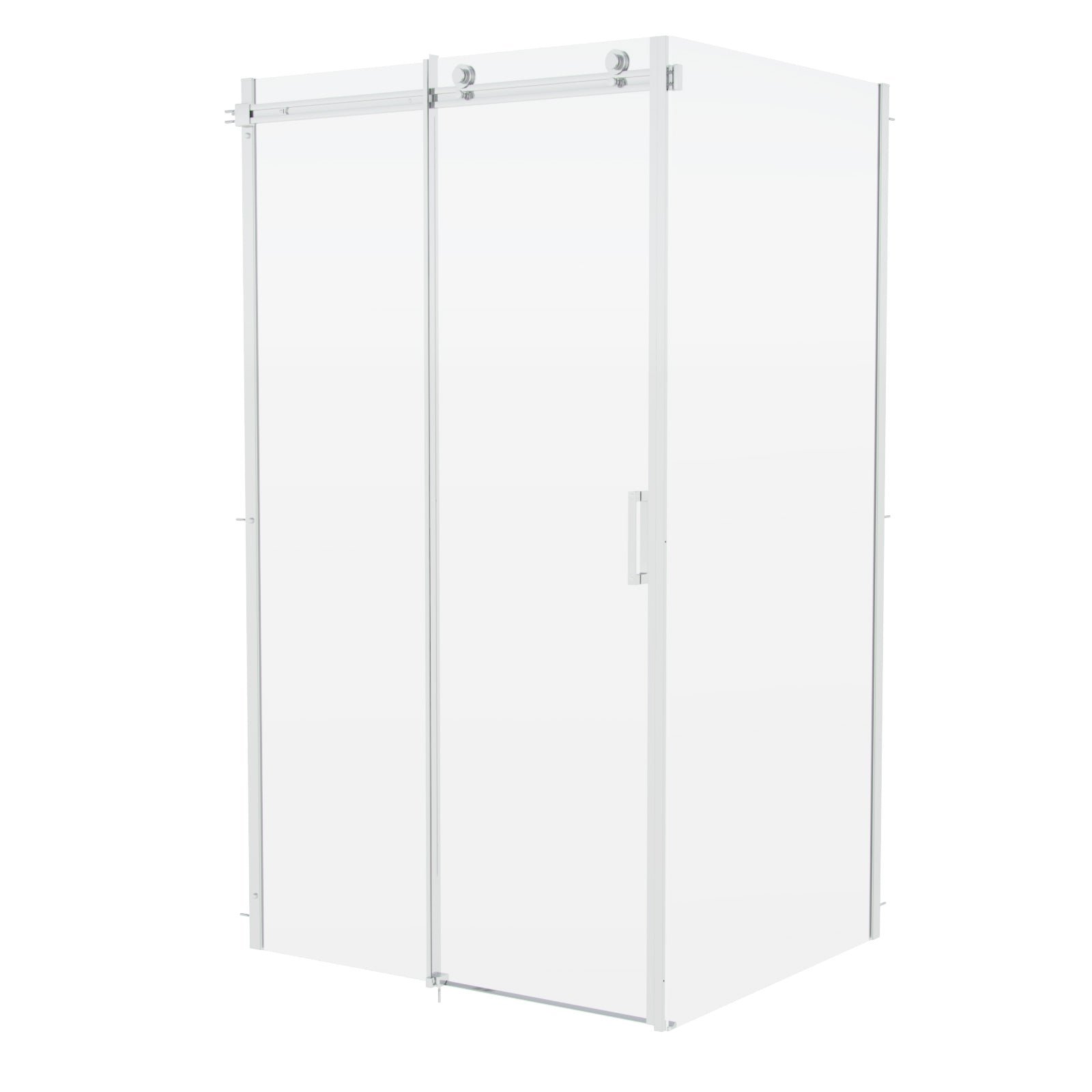 Saga Frameless 1100mm Sliding Door. Side Panel 800mm Enclosure & Tray - Image 4
