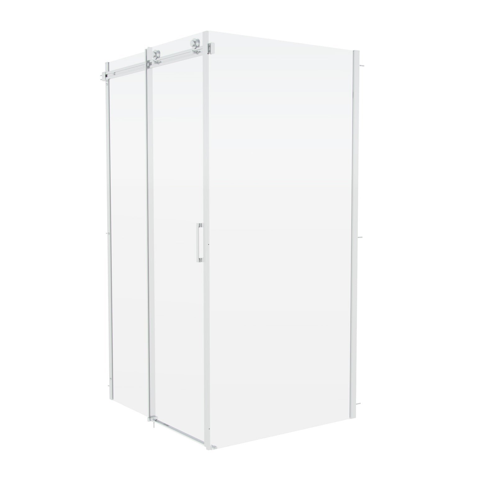 Saga Frameless 1100mm Sliding Door. Side Panel 800mm Enclosure & Tray - Image 5