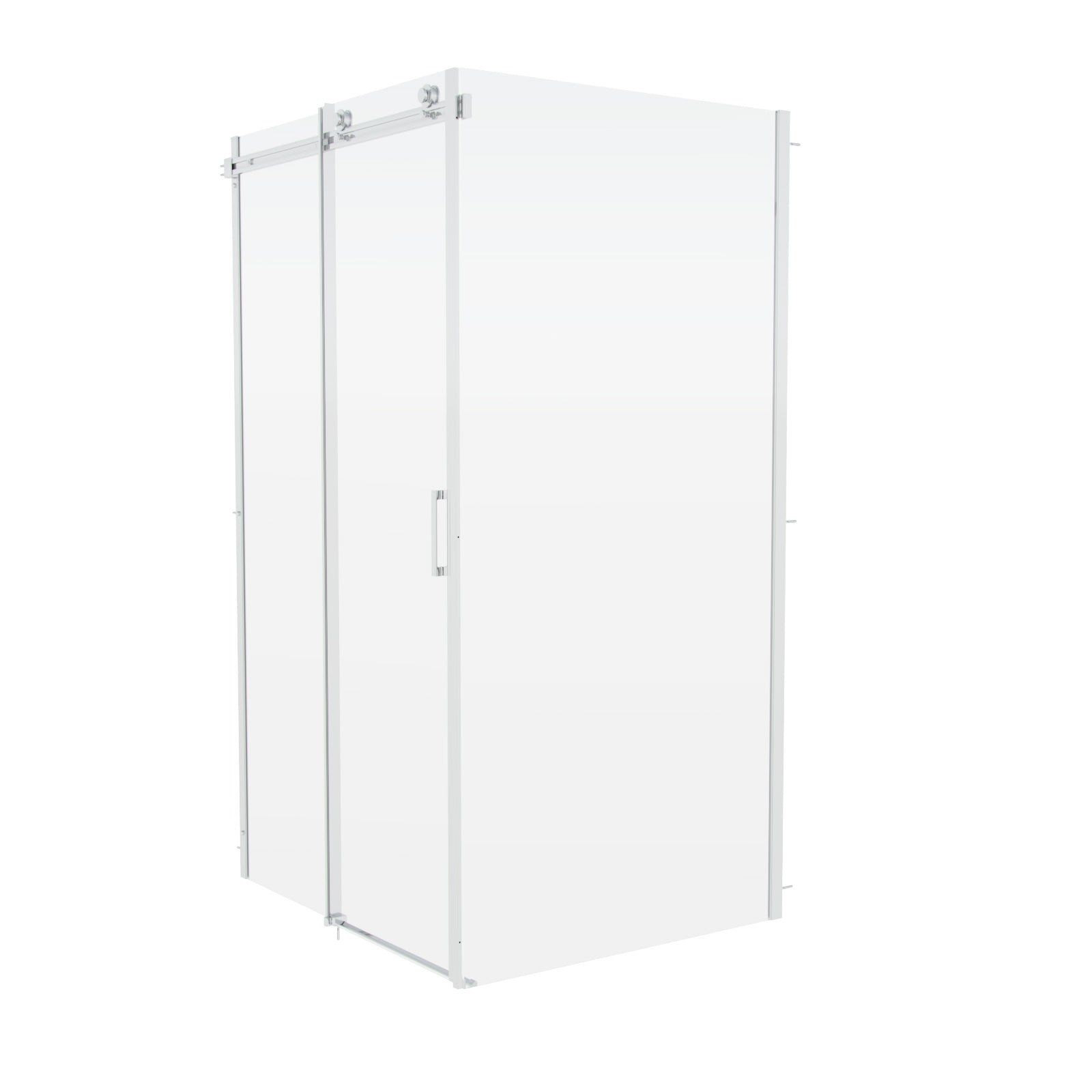 Saga Frameless 1100mm Sliding Door. Side Panel 900mm Enclosure & Tray - Image 5