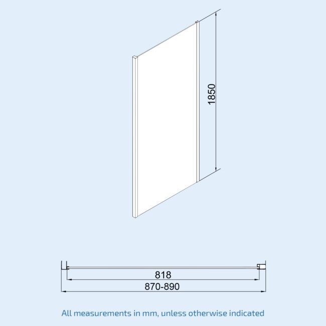 Manga 1100 x 900mm Shower Enclosure Sliding Door. Panel & Tray Brushed Brass - Image 10