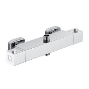 Regent Square Thermostatic Bar Mixer Exposed Shower Valve G 1/2 Bottom Outlet Chrome