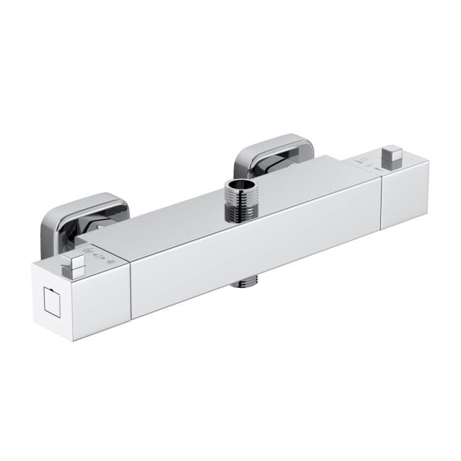 Regent Square Thermostatic Bar Mixer Exposed Shower Valve G 1/2 Bottom Outlet Chrome