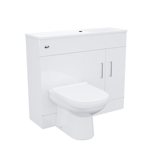 James White 1000mm Freestanding Slimline Vanity Basin WC Unit & BTW Toilet - Image 8
