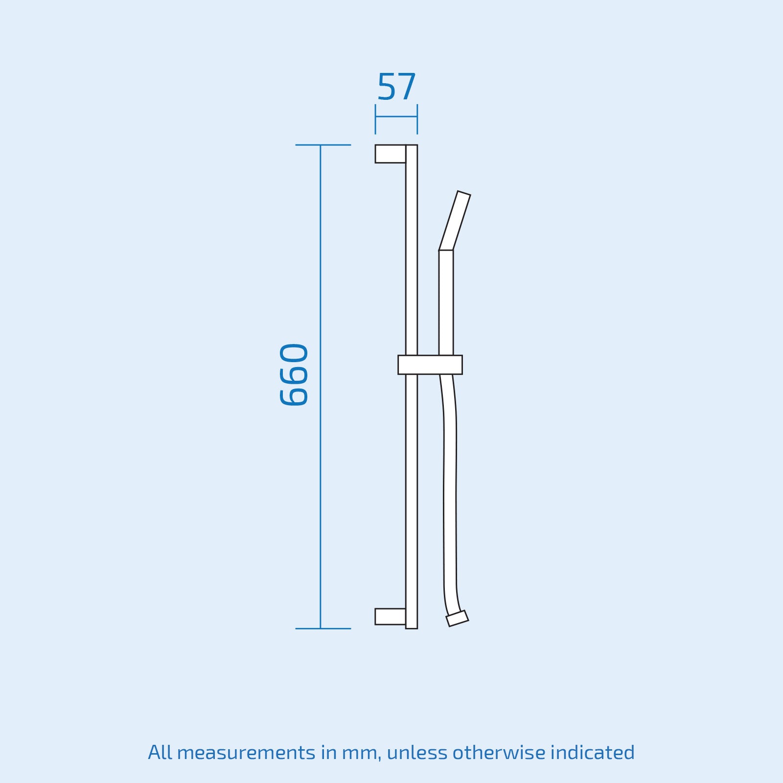 Dex Bath Shower Mixer + Slider Rail Kit - Image 3