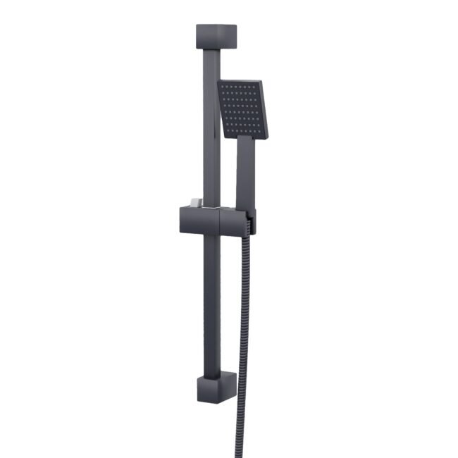 Temel Matt Black Rainfall Shower Head with Hand Held and Thermostatic Valve Set - Image 10