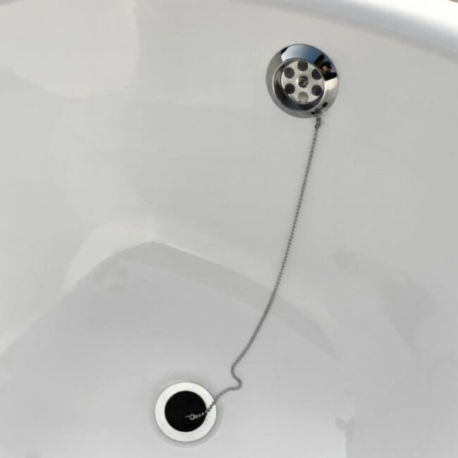 Dylan Premium 1500 x 700mm Steel Enamel Round Bath With Waste & Overflow - Image 2