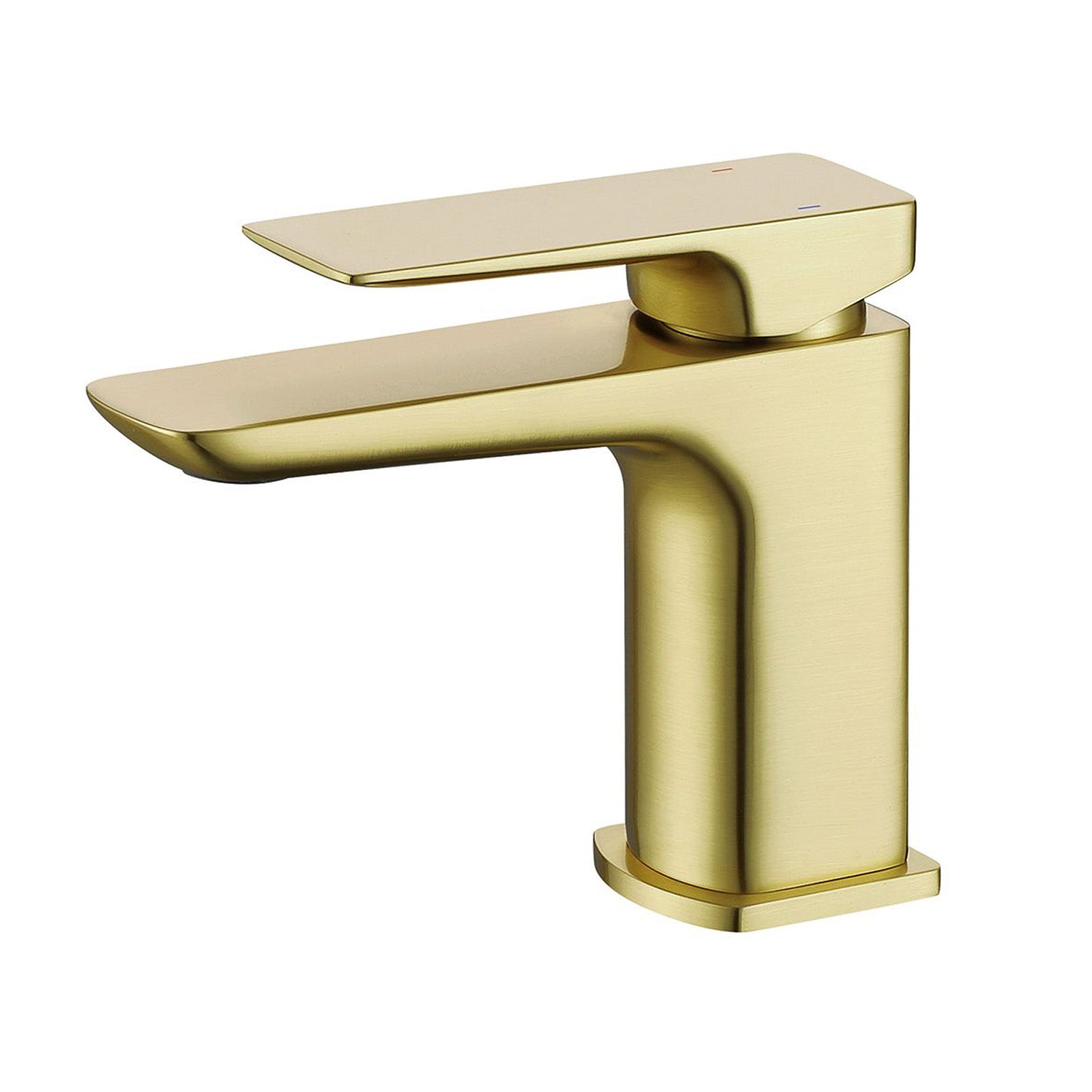 Astra Brushed Brass Square Basin Mono Mixer Tap - Image 9