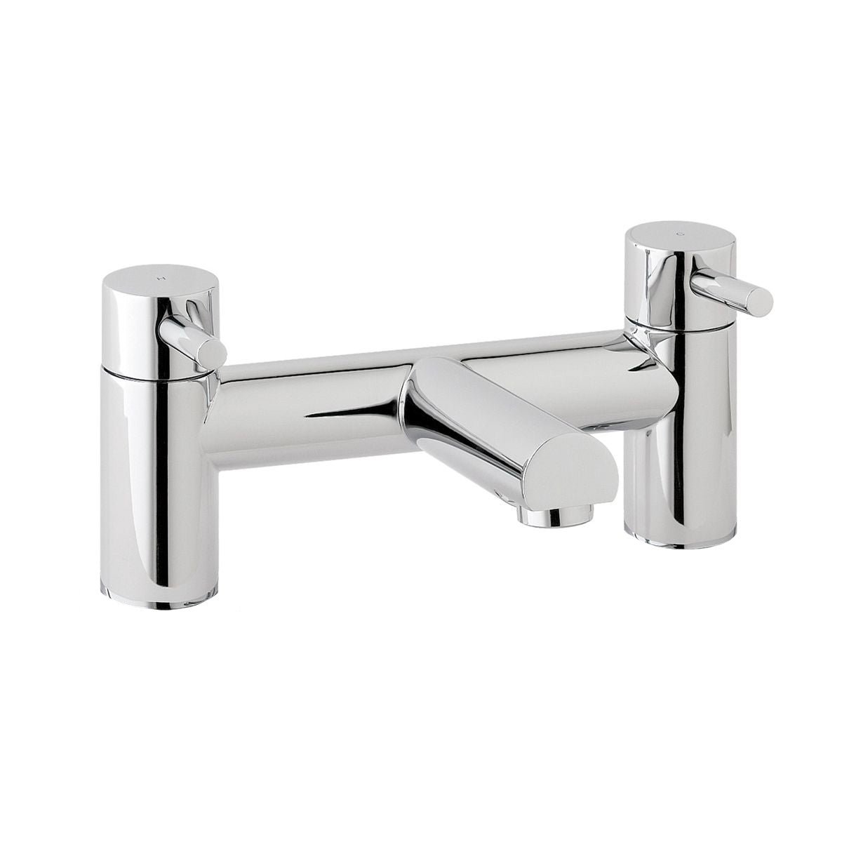 Kyic Modern Round Chrome Deck Mounted Bridge Bath Filler Tap - Image 2