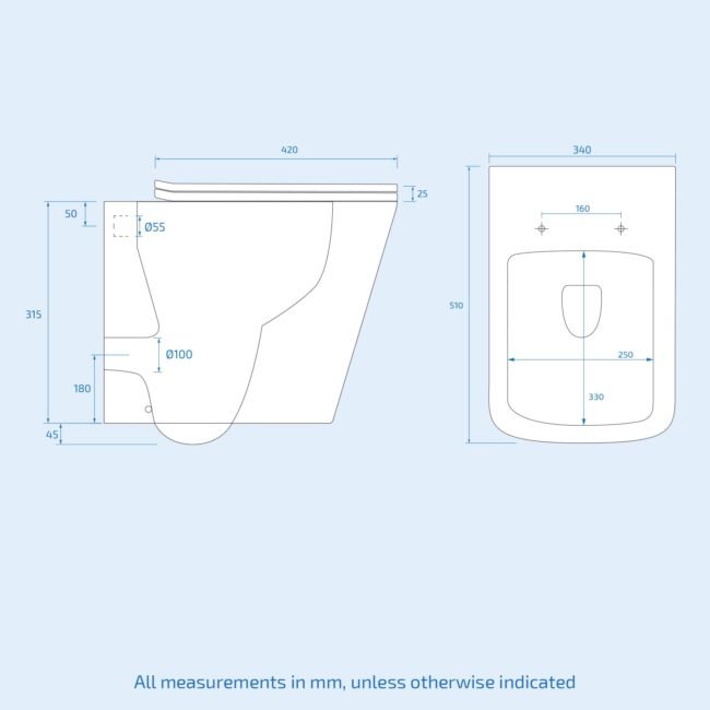 Matte Black Square Toilet. Cistern Frame & Square Button Flush Plate - Image 4